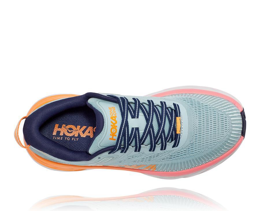 Hoka One One ランニングシューズ レディース 青 - ボンダイ7 - XW1763582